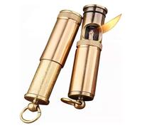 Ambrogio.L Vintage Lighter Wheel Kerosene Lighter Trench Copper Old Fashioned Petrol Oil Brass Fire Starter