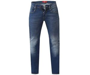 AMBROSE-KS-D555 Tapered Fit Stretch Jeans in Dark Blue