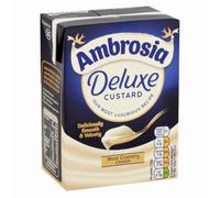 Ambrosia Deluxe Custard West Country Cream 750g x 1, Smooth & Velvety, Instant Ready to Eat, Natural Dessert Topping with Welari Thank You Card | (1pack)