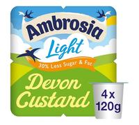 Ambrosia Light Custard Dessert Pots, 30% Less Sugar & Fat, Creamy Ready-to-Eat Treat, 4 x 120 g (Pack of 4 - Total 16 Pots)