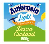 Ambrosia Light Devon Custard Carton, 30% Less Fat & Sugar, Creamy Ready-to-Eat Dessert, 500 g (Pack of 1)
