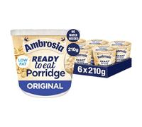 Ambrosia Ready-to-Eat Original Porridge Pot With British Wholegrain Oats, 210 g (Pack of 6)