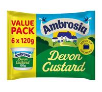 Ambrosia Ready-to-Eat Devon Custard Dessert Pots, 6 x 120 g (1-Pack)