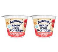Ambrosia READY to eat Porridge, Raspberry Layer, Low Fat - (Pack of 2)