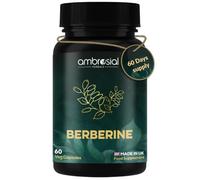 Ambrosial Berberine HCL 500mg - High-Strength Berberine Capsules - Berberine Supplement, 60 Capsules (2-Month Supply) - One-a-Day, Vegan, Non-GMO, Gluten-Free, GMP Certified - for Men and Women