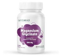Ambrosial Chelated Magnesium Glycinate - 350 mg of Elemental Magnesium - High Strength Mag.Supplement for Women & Men, Gentle on Stomach, Vegan, GMP Certified, 120 Capsules (4 Months Supply)