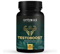 Ambrosial Herbal Testosterone Booster Supplements for Men 500 mg - Pure Shilajit 50 mg, Ashwagandha 200 mg, Safed Musli 250 mg - Natural Stamina Support for Men, 2 Months Supply, 60 Capsules