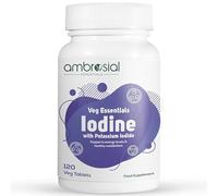 Ambrosial Iodine Supplement 5000mcg with 7500 mcg Potassium Iodide| High Strength| Natural Source of Iodine from Potassium Supplements & Iodide Tablets (Pack of 1-120 Tablets)