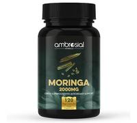 Ambrosial Moringa Capsules 2000 mg High Strength | 4 Months Supply - Premium Moringa Leaf Extract 10:1 Concentrate - Natural Plant-Based Herbal Supplement for Daily Wellness Support - 120 Capsules