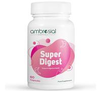Ambrosial Super Digest - Advanced Digestive Enzyme Supplement with Betaine HCl, Pepsin, Ox Bile & L-Glutamic Acid - Gut Health & Nutrient Absorption Support - GMP-Certified, 60 Capsules (2 Months)