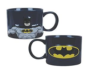 AMBROSIANA Batman Embossed Mug, 400 ml, Stainless Steel, White, 9 x 4 x 4 cm