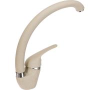 Ambrosiana SEI1406AVE Faucet Sink Mixer Kitchen / Laundry with Cane High Serie Sei in Brass with water-saving aerator, Oat Color