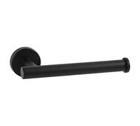 Ambrosya - Toilet Paper Holder Made of Stainless Steel in Black - Bathroom Bracket Roll Holder Wall (Stainless Steel (Black))