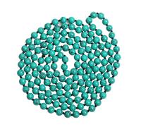 Ambrum Long Crystal Wrap Necklace Women Beaded Knotted Jewelry Champagne Bling Beads Strands Endless Necklace, Stone, Crystal