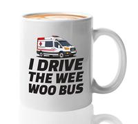 Ambulance Driver Coffee Mug 11oz White - I Drive The Wee Woo Bus - Hospitals EMT Patients Transporting Sick Technician Med Appreciation