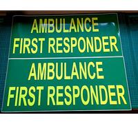 Ambulance First Responder Magnet Magnets Magnetic Signs Medic Paramedic Event First Aid Star of life x 2 (WITHOUT SOL)