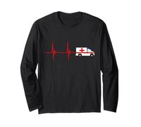Ambulance Heartbeat ECG Pulse Ambulance Driver Savior Long Sleeve T-Shirt