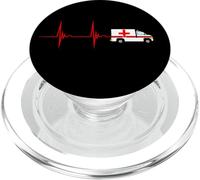 Ambulance Heartbeat ECG Pulse Ambulance Driver Savior PopSockets PopGrip for MagSafe