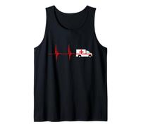 Ambulance Heartbeat ECG Pulse Ambulance Driver Savior Tank Top