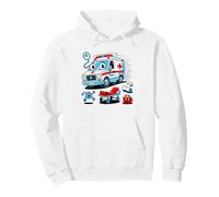 Ambulance Silhouette Minimal Emt Paramedic Illustration Ems Pullover Hoodie