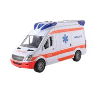 Ambulance Toy Truck - Fine Motor Skill Educational Tool, emerrgency Siren & Flashing Lights + 10.63x5.51 Inch, Battery Operated Siren System - For Hospital Play House & Toy Figure Transport