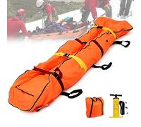 Ambulance Vacuum Stretcher, Negative Pressure Immobilization Airbag with Air Pump, Neck Fixation, Multi Handle Foldable Support Device for Mountain Emergency Rescue
