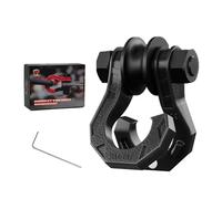 AMBULL D-Ring Split Shackle with Snatch Block, 3/4" Split Shackles with Snatch Block Pulley, Heavy Duty Shackle for Tow Winch, Pulley for Recovery