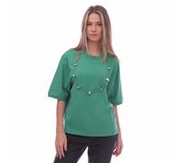Ambush Womens Stoppers T-Shirt in Green Cotton - Size 14 UK