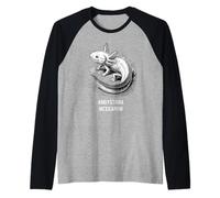 Ambystoma Mexicanum Axolotl Research Biology Artwork Raglan Baseball Tee