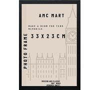 AMC MART 33x23cm Black Poster frames available in offer package- with these frames create a attractive décor of your wallsr-Solid MDF wood-horizontal and vertical orientation. (33x23cm(1pc))