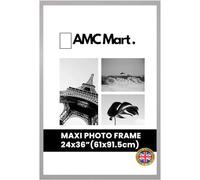 AMC MART 36 x 24 inch Multicolor Frame | 91.5 cm x 61 cm Wooden Poster Frame | Picture Frames 36x24 inches | 36x24 Poster Frame Made of Solid Wood | Landscape & potrait | 915 x 610 Frame (Grey)