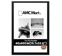 AMC MART 40x60cm Frame | 400 x 600 mm Wooden Poster Frame | Large Wooden Picture Frames 40x60cm - 400x600 Poster Frame Made from MDF Wood | 60 x 40 cm Photo Frame | Potrait & Landscape. (BLACK)