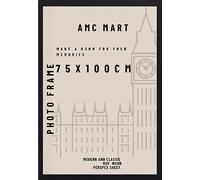 AMC MART 75x100cm Black Poster frames available in offer package- with these frames create a attractive décor of your wallsr-Solid MDF wood-horizontal and vertical orientation. (75x100cm(1pc))