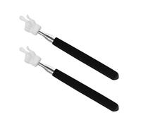 Amcbkyea 2-Pack Stainless Steel Telescopic Finger Pointers, Extendable Hand Pointer Sticks for Teachers, Ergonomic Pointer Stick for Classroom and Presentation Use, Durable and Safe Design