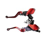AMCBYSGC Brake Master Cylinder Clutch Fuel Tank Moto Lever Hydraulic 22mm | K1200R Grom Dio Repsol Fluid Reservoir Set(Red)