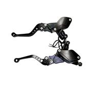 AMCBYSGC Brake Master Cylinder Clutch Fuel Tank Moto Lever Hydraulic 22mm | K1200R Grom Dio Repsol Fluid Reservoir Set(Black)