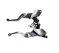 AMCBYSGC Brake Master Cylinder Clutch Fuel Tank Moto Lever Hydraulic 22mm | K1200R Grom Dio Repsol Fluid Reservoir Set(Titanium)