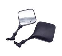 AMCBYSGC Square Dual Sport Side Mirrors Compatible with Universal | Black 10MM Compatible with Universal 1 pair