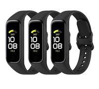 AMCC [3 Pack] Straps compatible with Samsung Galaxy Fit 2 Strap for Women Men, Soft Silicone Sport Replacement Wristband (Black+Black+Black)