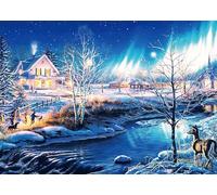 AMCJJ 1000 Puzzle Pieces as Birthday, Home Decor, Prevention of Brain Degeneration for The Elderly, Aurora