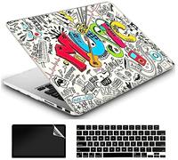 AMCJJ Compatible with MacBook Air 13 Inch Case 2022 2021 2020 Release A2337 M1/A2179 with Retina & Touch ID, Plastic Hard Shell Case & Keyboard Cover & Screen Protector - Creativity Music