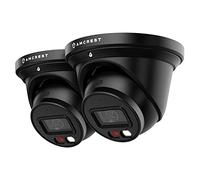 Amcrest 2-Pack UltraHD 4K (8MP) IP PoE AI Camera, 49ft Nightcolor, Security Outdoor Turret Camera, Built-in Mic, Human Detection, Active Deterrent, 129° FOV, 4K@15fps 2PACK-IP8M-2779EB-AI (Black)