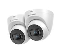 Amcrest 2-Pack UltraHD 4K (8MP) Outdoor Security IP Turret PoE Camera, 3840x2160, 98ft NightVision, 2.8mm Lens, IP67 Weatherproof, MicroSD Recording (256GB), White (2PACK-IP8M-T2599EW)
