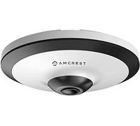Amcrest Fisheye IP POE Camera, 360° Panoramic 5-Megapixel POE IP Camera, Fish Eye Security Indoor Camera, 33ft Nightvision, IVS Features and People Counting, MicroSD Recording, IP5M-F1180EW-V2 (White)