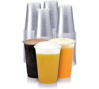 AMD Nexus 100 X Pint (20oz) Heavy Duty Clear Plastic Cups - Strong Plastic Pint Glasses - The Ideal Beer Cup for Festivals, BBQs and Football Games