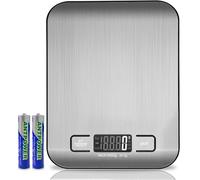 AMD Nexus Kitchen Scales Digital Electronic Coffee Weighing Scale for Cooking Baking High-Precision Food, Jewelry Weight Scales, LCD Display, Multifunctional, Tare Feature, Stainless Steel 5kg-AAA