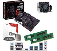 AMD Quad Core A8 9600 3.1Ghz CPU with Radeon R7, ASUS Prime B350-PLUS Motherboard & 8GB 2400Mhz Crucial DDR4 RAM Pre-Built Bundle