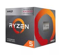 AMD Ryzen 5 3400G Processor (Integrated Radeon™ RX Vega 11 Graphics. 4 cores / 8 threads. 65W TDP. AM4 socket. 6 MB L2+L3 cache. Boost clock up to 4.2 GHz. Wraith Stealth cooler included)
