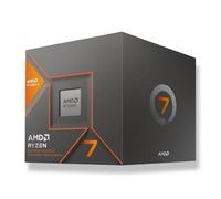 AMD Ryzen 7 8700G Processor (Integrated Radeon Graphics. Ryzen AI. 8 cores / 16 threads. 65W TDP. AM5 socket. 24 MB cache. Boost clock up to 5.1 GHz. Wraith Stealth cooler included)