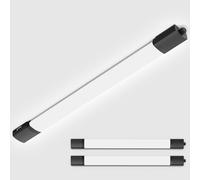 Amdelne 2ft LED Batten Lights 2 Pack, IP65 Waterproof LED Ceiling Light, 6000K Daylight Tube Lighting, Linkable Plug in Strip Lights for Garage, Shed, Loft, Kitchen, Wall, Basement, Office, 18w 60cm